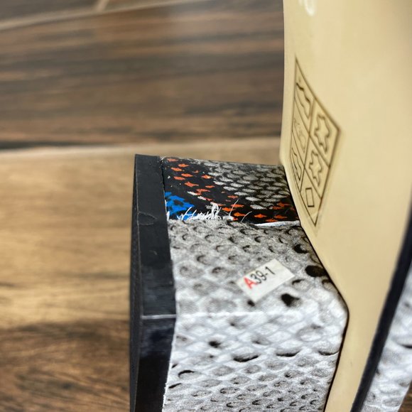 Chocolat Blu Cali Womens Sz 10 Shoes Snake Print Leather Comfort Slide Sandal - Picture 10 of 13